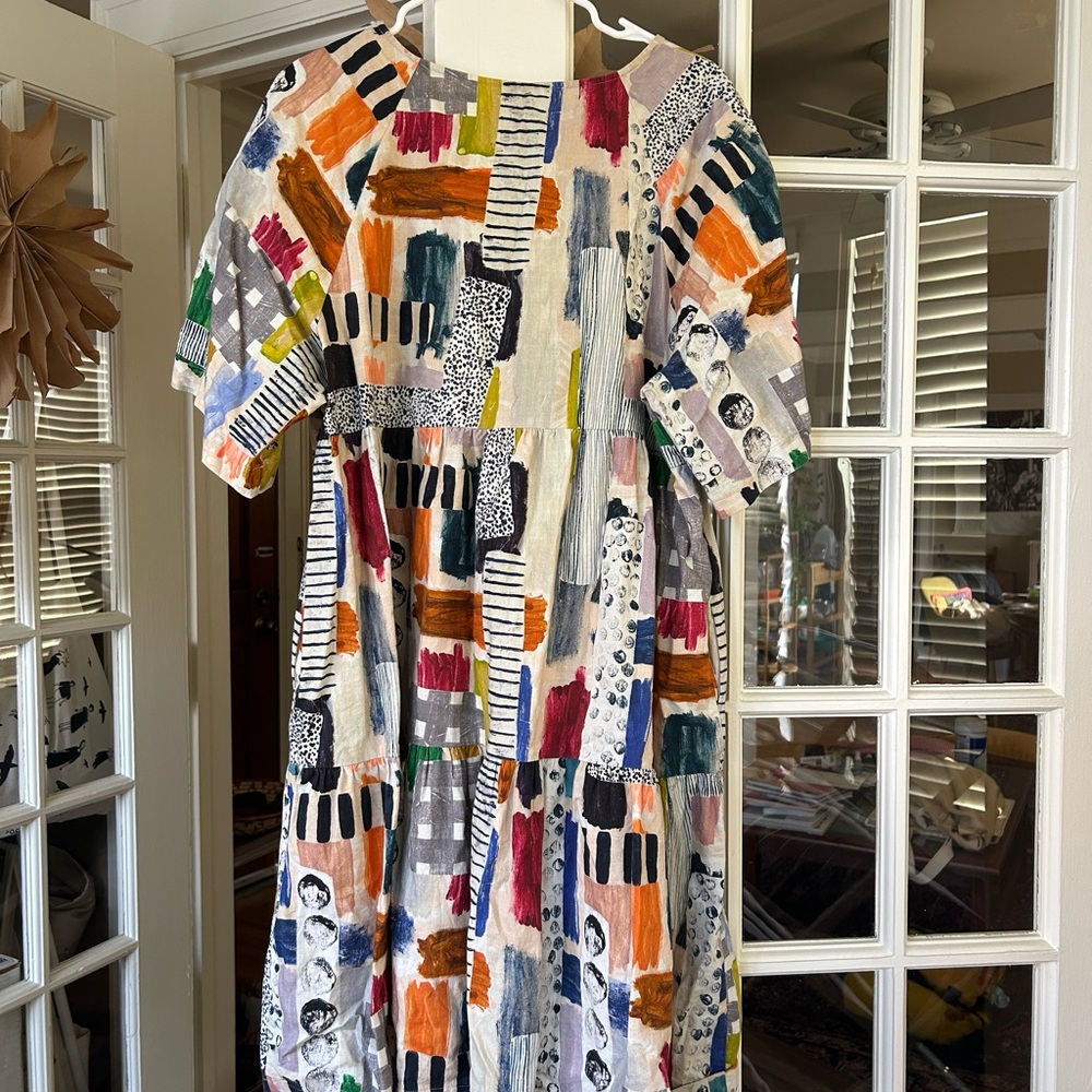 Gorman Artsy Multicolor Midi Dress with Pockets